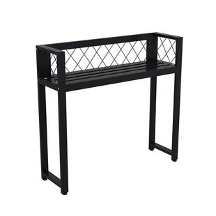 网格双层阳台花架落地式户外简约置物架庭院多肉绿植铁艺展示架子