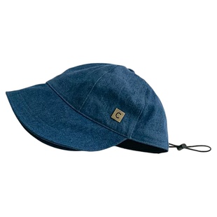 韩系牛仔大檐儿童渔夫帽春秋夏季防晒鸭舌帽男女宝宝遮阳马术帽子