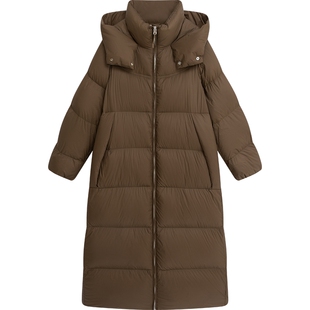 播倪妮同款连帽设计羽绒服女秋冬长款宽松保暖外套DDS1RD3005