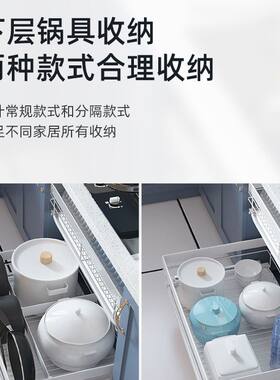 【哇噢工厂】汉司宝玛拉篮厨房304不锈钢收纳架抽屉式碗碟调味篮