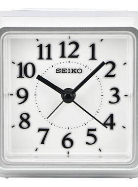 SEIKO日本精工静音扫秒贪睡夜灯石英学霸考试学习学生用儿童闹钟