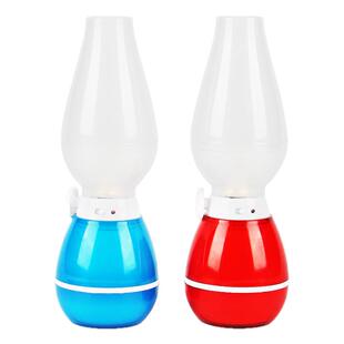 复古煤油灯吹控灯小夜灯可充电USB老式怀旧 LED台灯餐厅装饰灯