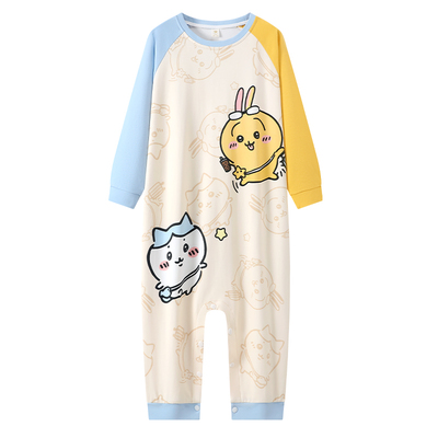 猫人纯棉女童睡衣秋冬长袖连体衣