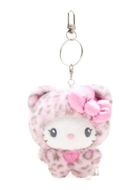 HelloKitty爱心拿铁豹纹小熊凯蒂猫咪毛绒玩偶挂件钥匙扣包包挂饰