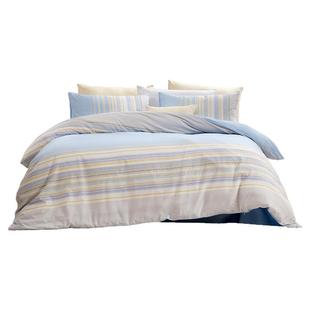 富安娜套件全棉纯棉四件套中性床罩100床单被套学生宿舍床上用品