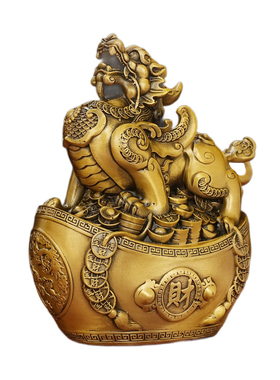 纯铜貔貅摆件一对公母门店招财