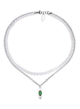 贝珠锆石项链情侣OAMMI