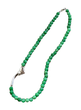 新中式国风绿色玉髓项链