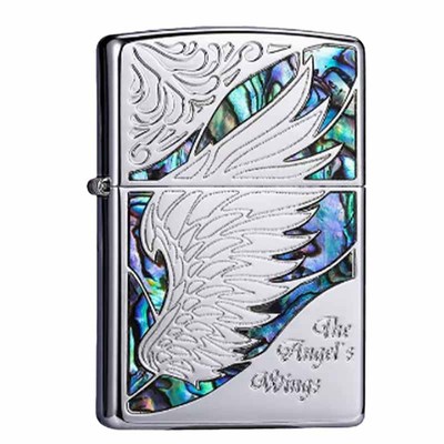 zippo芝宝美国正版打火机 zppo天使之翼限量正品煤油男士火机送礼