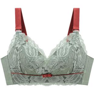 梦芭蒂乳胶薄款大胸显小内衣女收副乳防下垂无钢圈文胸罩云花知梦