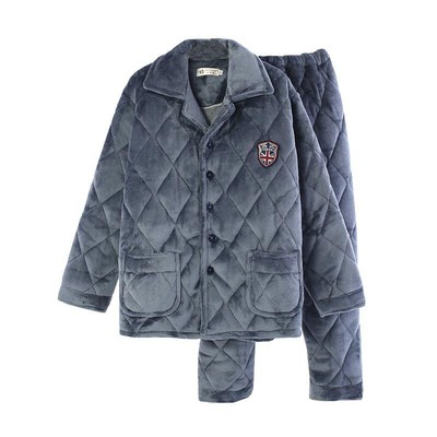 三层夹棉中老年人保暖家居服特价