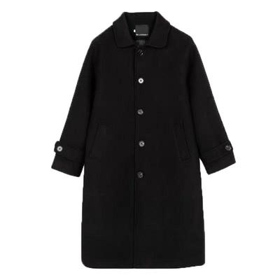 学生中长款毛呢外套韩版