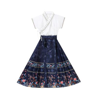 马面裙女童汉服夏款儿童套装古风夏季古装2026新款国风国庆节夏装