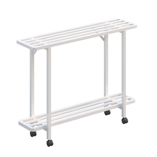 阳台花架新款移动花架子客厅落地式单层长条置物架铁艺花盆放置架