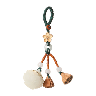 夜光小挂件汽车钥匙扣女精致莲花香囊香丸手机链吊坠挂绳挂饰品男