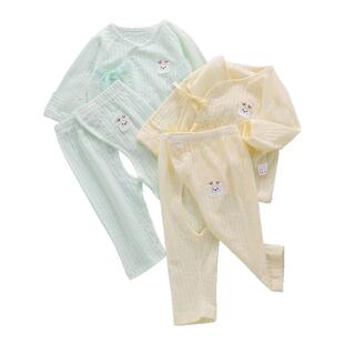新生婴儿衣服0到3个月夏季a类纯棉6初生幼儿宝宝夏日薄款分体套装