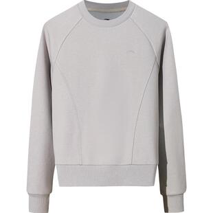 安踏奶芙卫衣丨易打理长袖加绒套头衫女装春季慵懒风休闲运动上衣