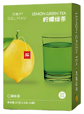 【韩国女团爆款】苏晴子柠檬绿茶0蔗糖0脂独立三角茶包官方正品