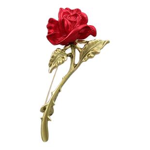 高档玫瑰胸针男士配西服大衣小众设计高级感轻奢日常百搭潮流配饰