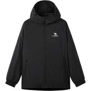 骆驼男装夹克男士加绒外套秋冬季加绒保暖防风防水户外登山服风衣