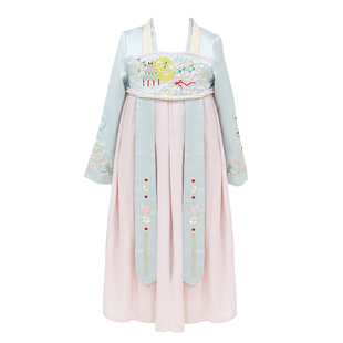 丢手绢广寒仙子改良汉服襦裙女童中式儿童服装连衣裙过年拜年衣服