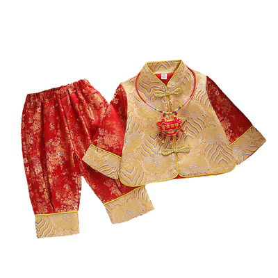 男女宝宝春秋高档礼服抓周唐装