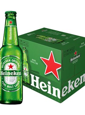 喜力啤酒500ml*24瓶玻璃瓶装