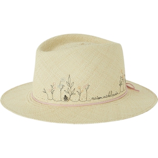 【38焕新周】Maison Michel 女刺绣海岛度假费多拉草帽
