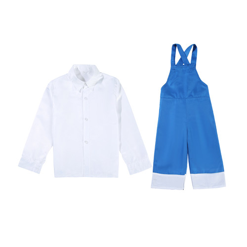 劳动最光荣舞蹈服儿童演出服背带裤合唱服稻田禾下乘凉梦表演服装