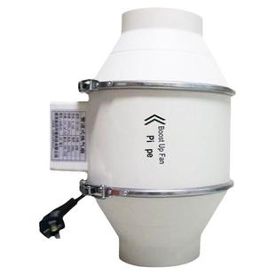 斜流增压4寸管道圆形通风换气机抽异味送风卫生间卧引风100排风扇