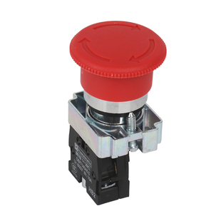 XB2按钮开关自复位小型蘑菇头急停22mm旋钮钥匙启动点动电源开关