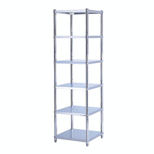 304不锈钢夹缝置物架落地式多层厨房微波炉烤箱收纳架子加厚货架