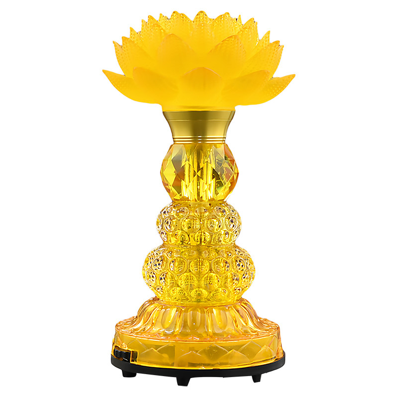 水晶变色莲花灯荷花灯供灯长明灯