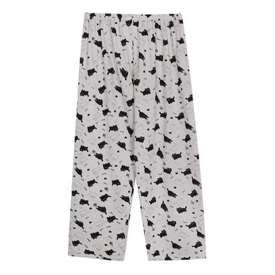 睡裤女秋冬季法兰绒珊瑚绒睡衣韩版格子百搭遛弯裤可外穿暖暖裤子