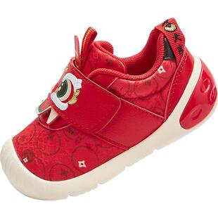 巴拉巴拉童鞋宝宝学步鞋新年红色鞋子春秋2026新款透气软底婴儿鞋