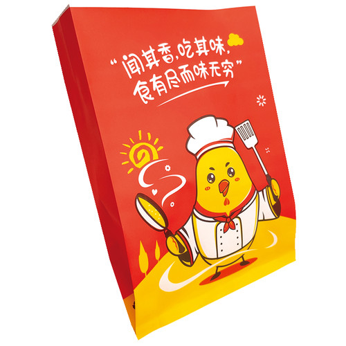 鸡叉骨鸡排打包袋鸡翅鸡腿防油袋加厚全鸡袋油炸小吃牛皮纸袋定做