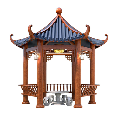 古建铝合金凉亭六角遮阳亭