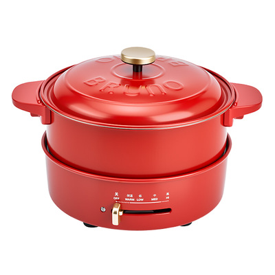 Bruno不锈钢0涂层电火锅小型