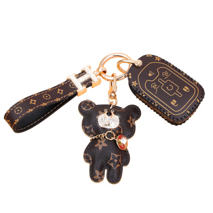 适用雪佛兰SUBURBAN钥匙套萨博班车索罗德SILVERADO高档包扣壳女