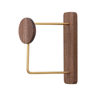 衣架置物架阳台收纳架服装店挂衣架壁挂墙上胡桃木晾衣架收纳神器