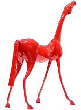 抽象金属飞马样板间创意摆件陶瓷