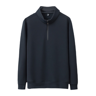 啄木鸟德绒卫衣男加绒加厚男士半拉链长袖t恤立领休闲上衣打底衫