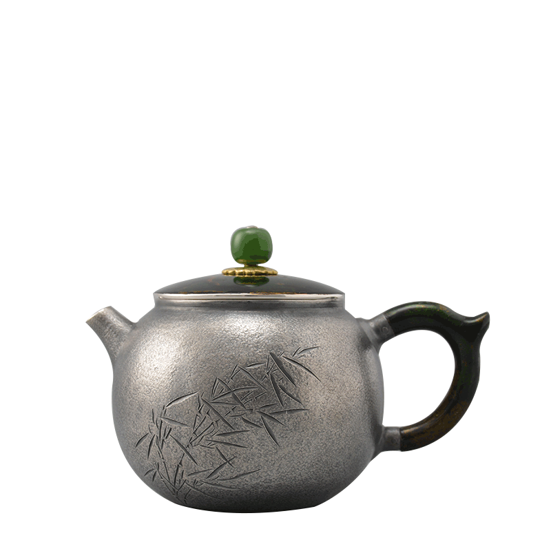 银壶 藏六造日本纯手工银壶泡茶壶纯银999家用功夫银茶具小号银壶