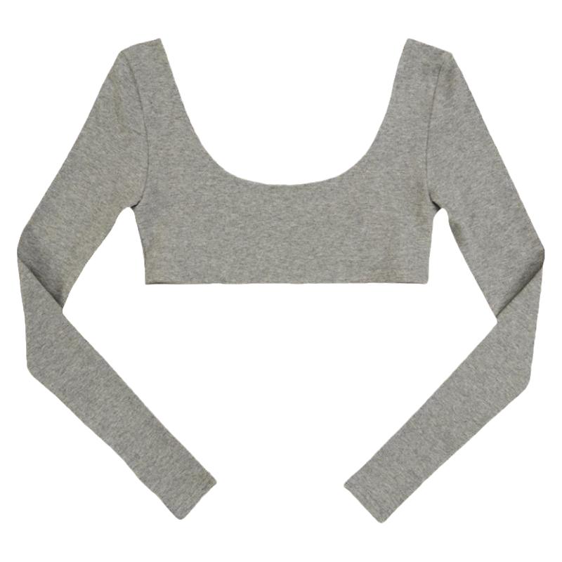 【现货】MMMI 正品 mymummadeit 有机棉弹力圆领性感修身短款上衣