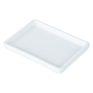 霜山白瓷托盘首饰收纳盘线香底座浴室肥皂盒厨房汤勺架多用小瓷盘