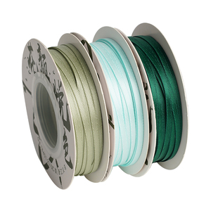 3mm双面涤纶细丝带手工DIY书签装饰缎带编发彩带蝴蝶结纯色包装带