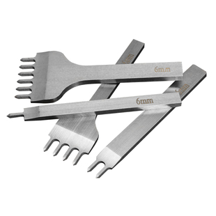 皮革打孔菱斩 DIY皮雕皮艺斜平斩手工缝纫工具套装3 4 5 6mm