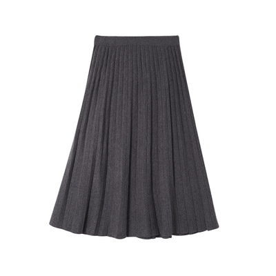 MASANON孕妇针织百褶半身裙冬