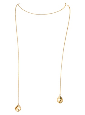 法式个性金属海螺吊坠长款毛衣链