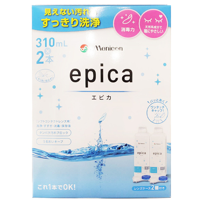 【自营】日本Menicon美尼康epica美瞳隐形眼镜护理液大瓶 310mlx2